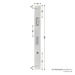 Hörmann Schlupftür-Schloss DF80/95/98, PZ, DIN Links -Türen und Zubehör 716839 hoermann schlupftuer schloss df80 95 98 pz din links masse stulp