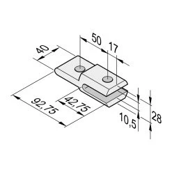 SOMMER Set Torpfostenbeschlag 92/235 Twist XL -Türen und Zubehör 7613v000 sommer set pfostenbeschlag 92 235 twist xl torpfosten anbindung