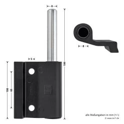 Hörmann Aluminium-Druckgussband DIN Links, Zwischenliegend 8 Hörmann Aluminium-Druckgussband DIN Links, Zwischenliegend -Türen und Zubehör 772323 hoermann aluminium druckgussband din links zwischenliegend masse