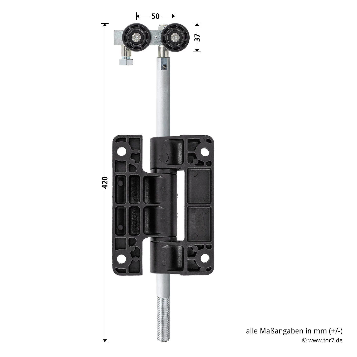 Hörmann Entlastungsrolle Mit Doppel-Bandteil 400 Mm, M12, DIN Links, Aufliegend 4 Hörmann Entlastungsrolle Mit Doppel-Bandteil 400 Mm, M12, DIN Links, Aufliegend – Bild 4
