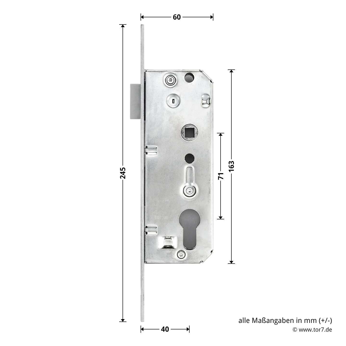 Hörmann Schlupftür-Schloss DF80/95/98, PZ, DIN Rechts 2 Hörmann Schlupftür-Schloss DF80/95/98, PZ, DIN Rechts – Bild 2