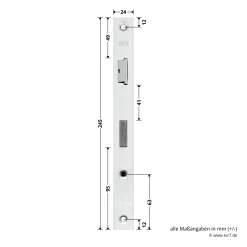 Hörmann Schlupftür-Schloss DF80/95/98, PZ, DIN Rechts 5 Hörmann Schlupftür-Schloss DF80/95/98, PZ, DIN Rechts -Türen und Zubehör 796522 hoermann schlupftuer schloss df80 95 98 pz din rechts masse stulp