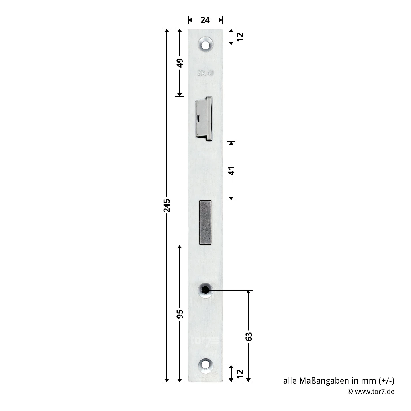 Hörmann Schlupftür-Schloss DF80/95/98, PZ, DIN Rechts 3 Hörmann Schlupftür-Schloss DF80/95/98, PZ, DIN Rechts – Bild 3