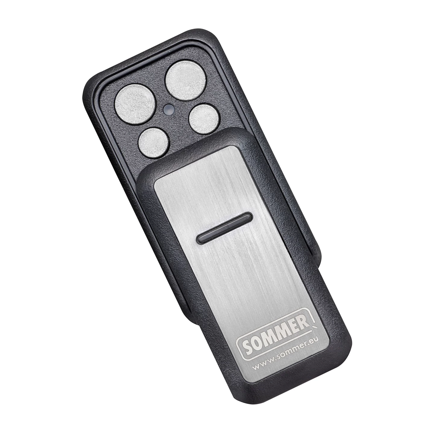 SOMMER Handsender Slider+, Schwarz, Edelstahl 1 SOMMER Handsender Slider+, Schwarz, Edelstahl