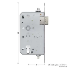 Teckentrup STA Einsteck-Panikschloss 1013 E, Stulp Edelstahl -Türen und Zubehör tec113633 teckentrup sta einsteck panikschloss 1013 e stulp edelstahl din l bemassung